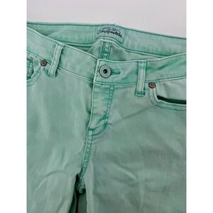 Aeropostale Bayla Skinny Jeans Mint Green Length Stretch Denim Size 7/8 Reg